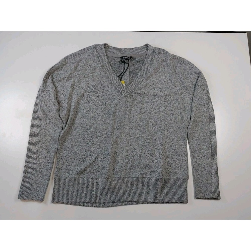Buffalo David Bitton Ladies' Soft Cozy V-Neck Long Sweater Top GRAY Sz Small